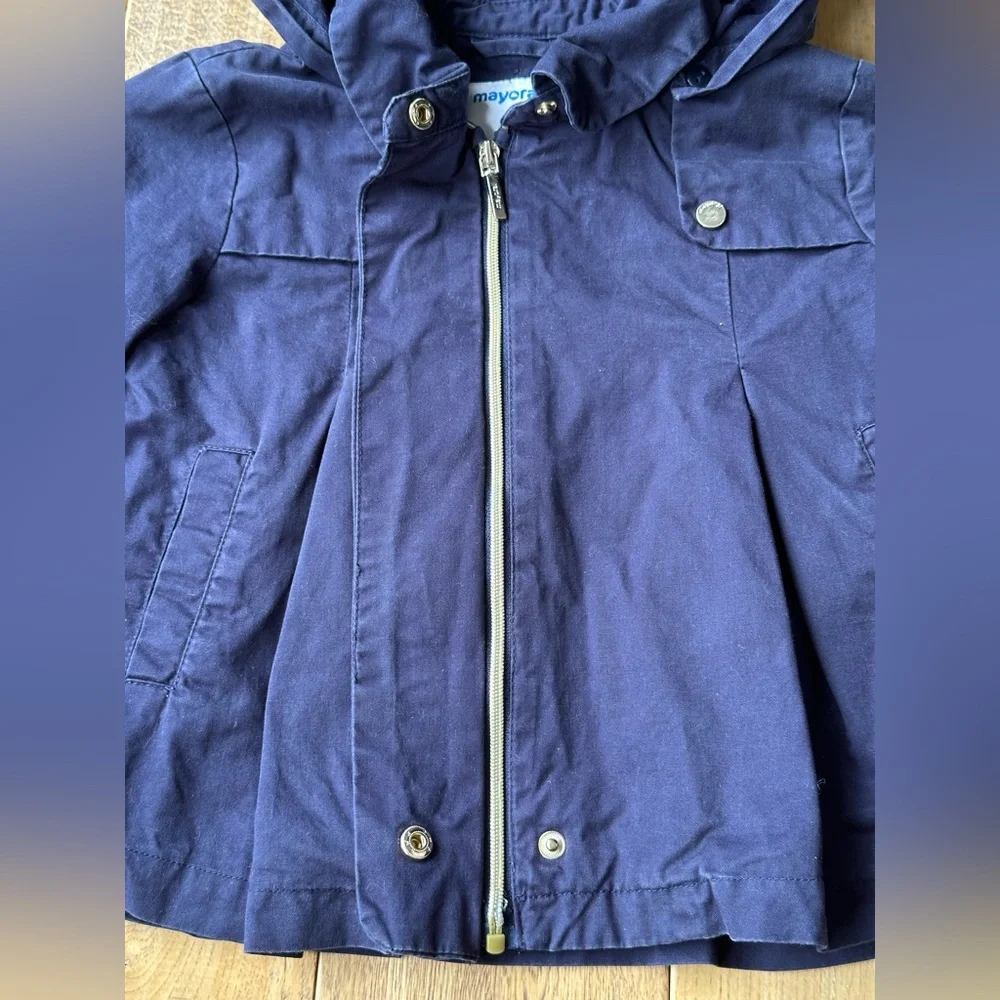Mayoral Navy Hooded Girls Jacket